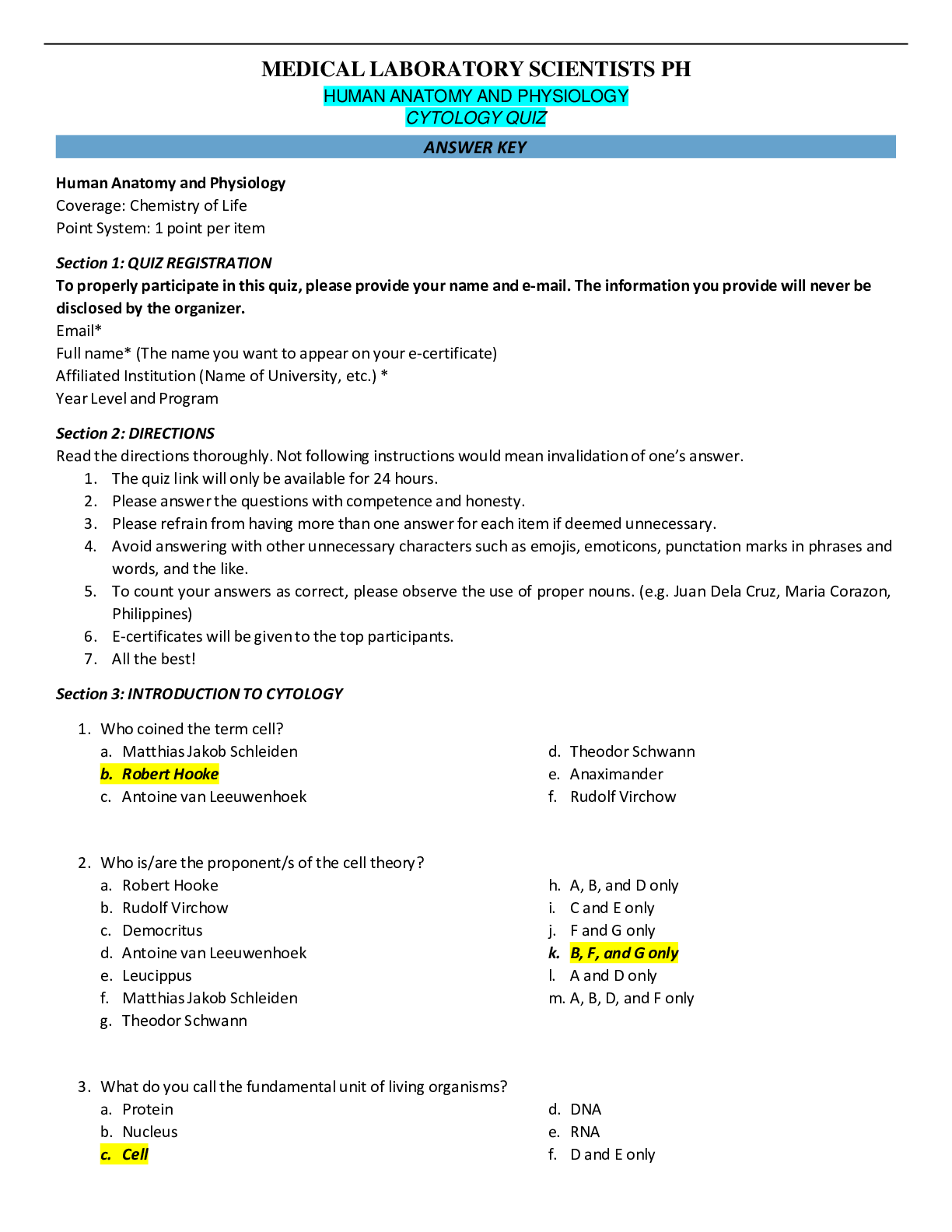 Preview of BSC2347 Module 7 quiz Section 05 Human Anatomy and Physiology II - Online